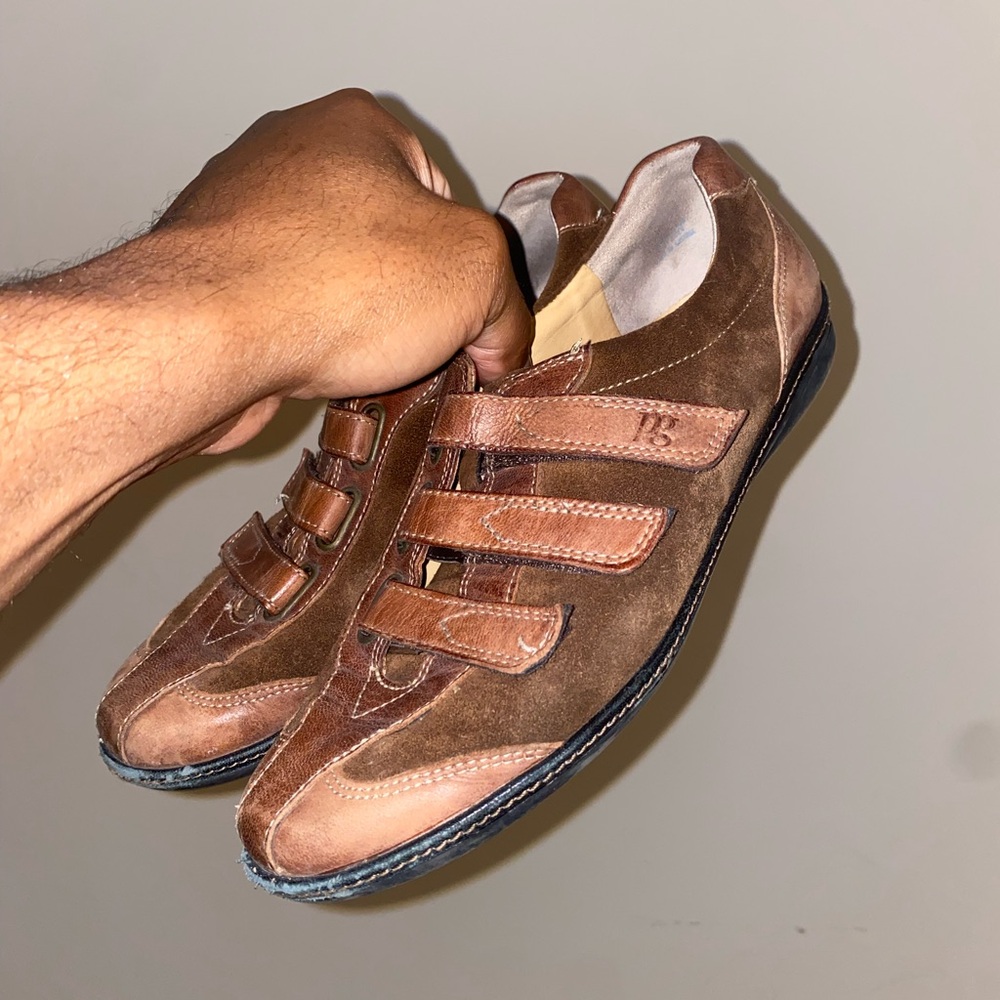 Paul Green Tan Leather Fashion Sneakers Sz 8